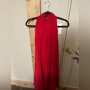 SHEIN Vibrant Red Maxi Dress